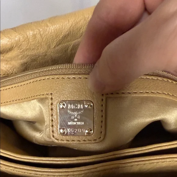 MCM Tan Leather Shoulder Bag - Picture 11 of 13